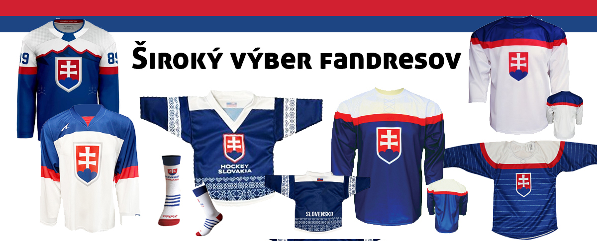 Výber hokejových dresov pre fanúšik.