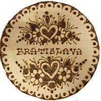 Drevená dekorácia tanierik vypaľovaný Bratislava Drevená dekorácia tanierik vypaľovaný Bratislava